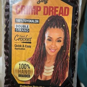 Crimp Dread Hair Extensions - Burgundy